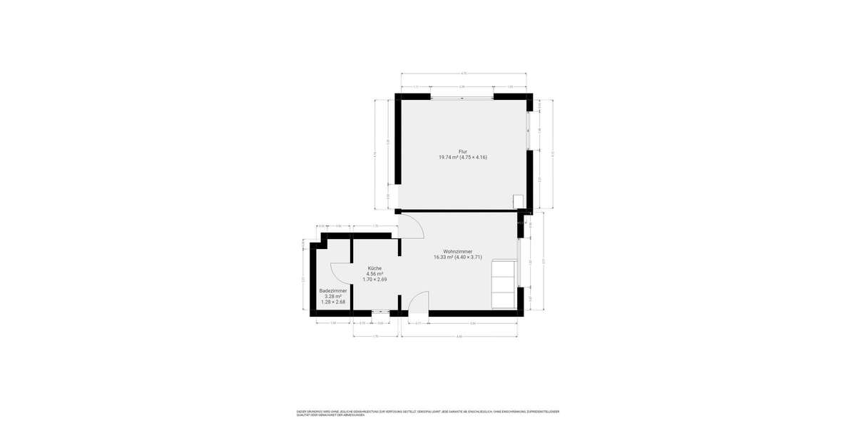 Etagenwohnung Schmelz - 2 Zimmer, 50 m&sup2;, 600&euro; | Angebot:25419370