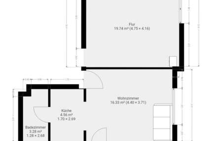 Wohnung Schmelz - 2 Zimmer, 50 m&sup2;, 600&euro; | Angebot:25419370