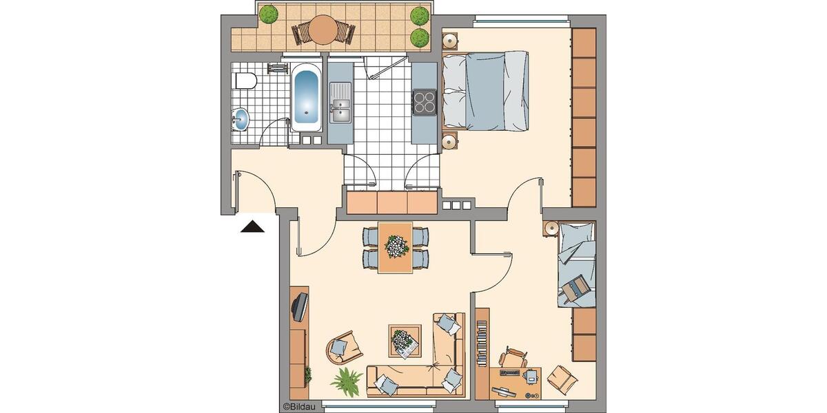 Etagenwohnung Duisburg Rheinhausen - 3 Zimmer, 57 m&sup2;, 509&euro; | Angebot:26672560
