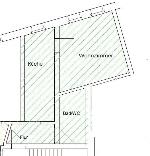 Hochparterre Schkeuditz - 1 Zimmer, 38 m&sup2;, 399&euro; | Angebot:26505037