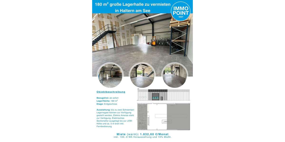 Halle in Haltern am See 1.832,60 € 180 m² zimmer