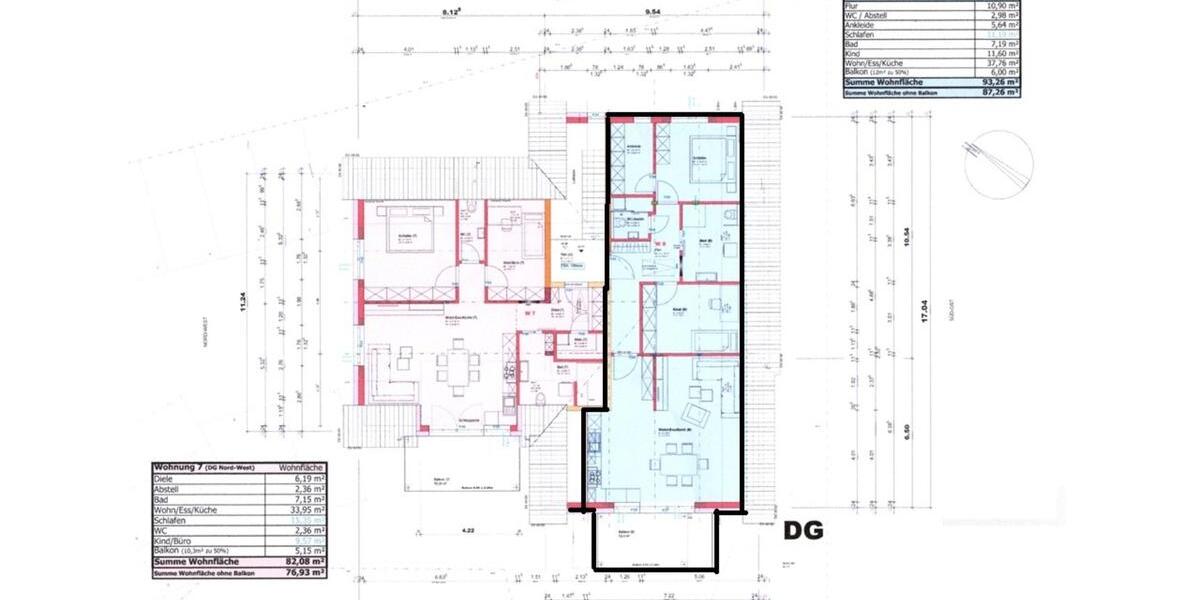 Dachgeschoßwohnung Bad Buchau - 3.5 Zimmer, 93 m&sup2;, 1.120&euro; | Angebot:24864804
