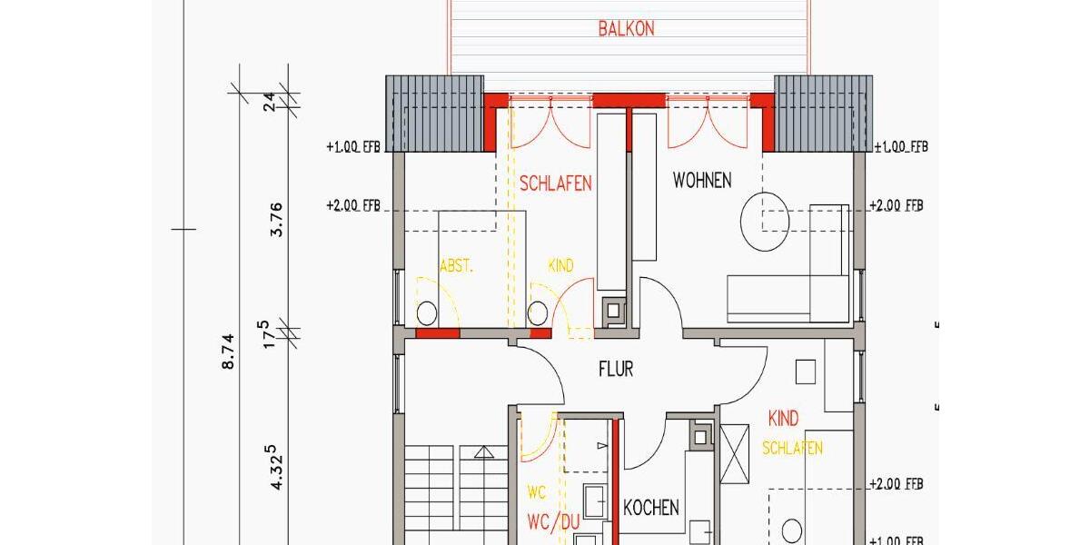 Dachgeschoßwohnung Nürtingen - 3 Zimmer, 69 m&sup2;, 1.100&euro; | Angebot:24979837