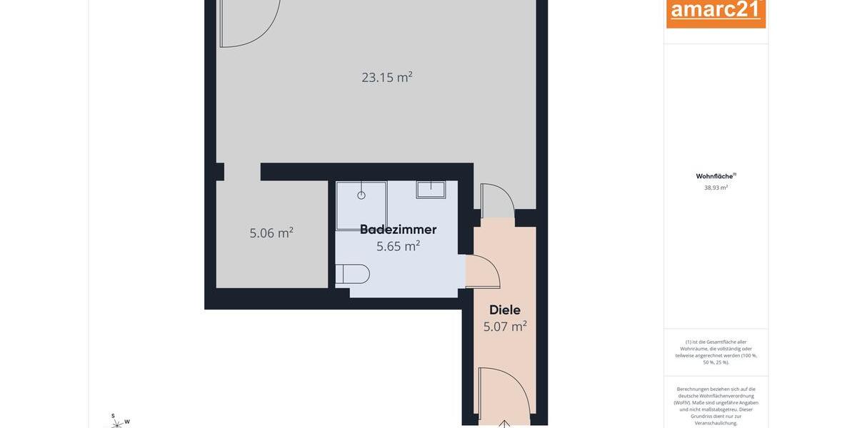 Etagenwohnung Langerwehe - 1 Zimmer, 49 m&sup2;, 274&euro; | Angebot:25646811