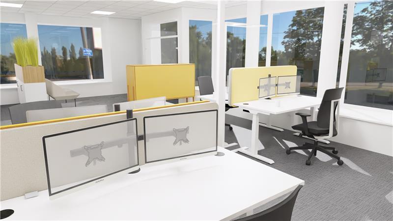 Arbeitsplätze mit moderner und ergonomischer Büroausstattung - All-in-Miete