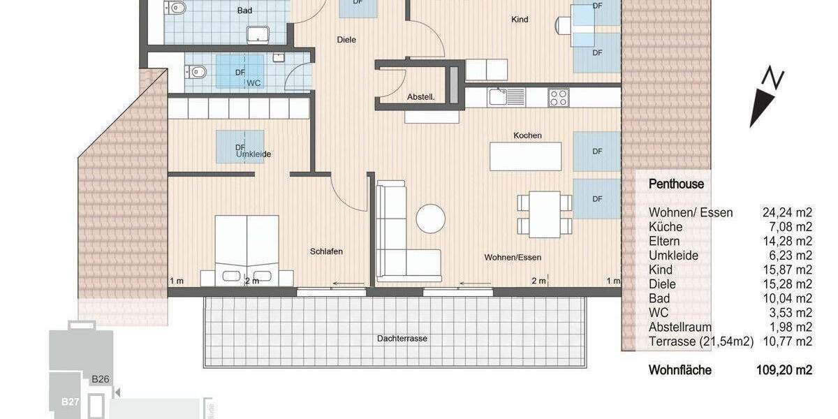 Etagenwohnung Garmisch-Partenkirchen Partenkirchen - 3 Zimmer, 109 m&sup2;, 2.370&euro; | Angebot:25801974