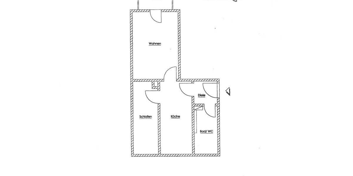 Etagenwohnung Leipzig Wahren - 2 Zimmer, 47 m&sup2;, 340&euro; | Angebot:26093581