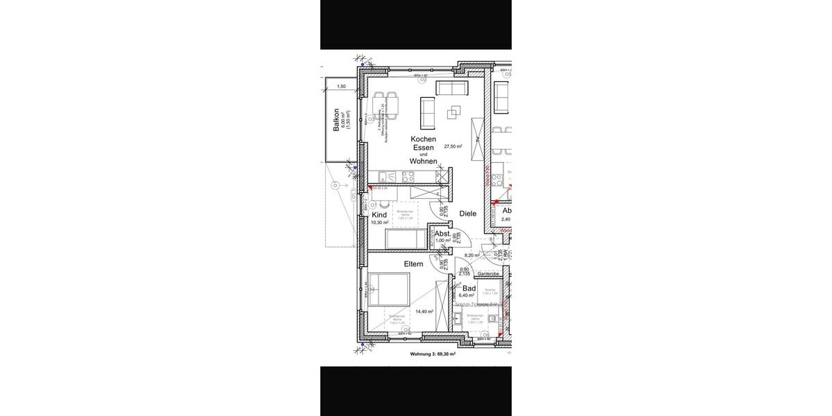 Etagenwohnung Herzebrock-Clarholz Clarholz - 3 Zimmer, 69 m&sup2;, 910&euro; | Angebot:26261701