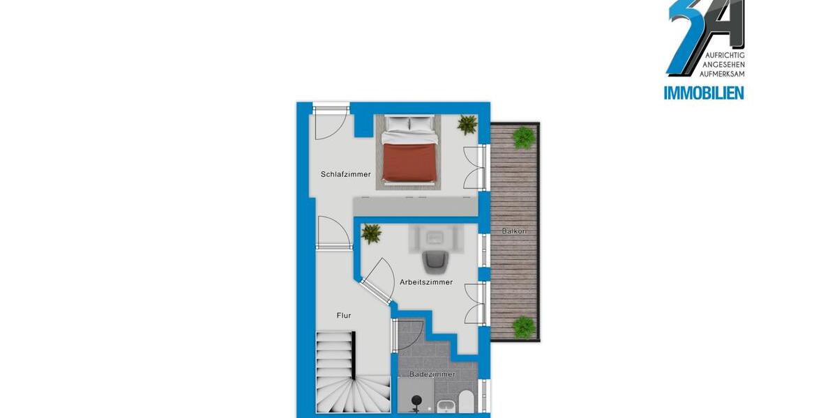 Maisonettenwohnung Halle (Saale) Am Wasserturm/Thaerviertel - 5 Zimmer, 113 m&sup2;, 1.407&euro; | Angebot:23847467