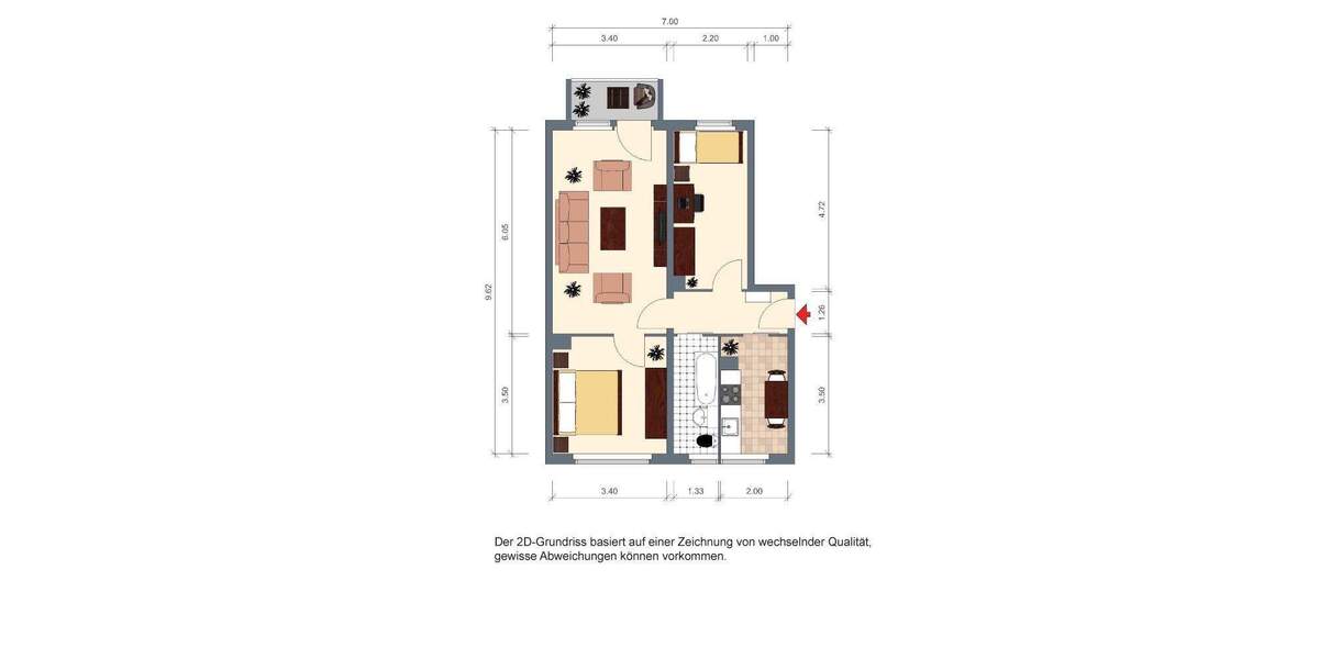 Etagenwohnung Döbeln Sörmitz - 3 Zimmer, 58 m&sup2;, 329&euro; | Angebot:25916521