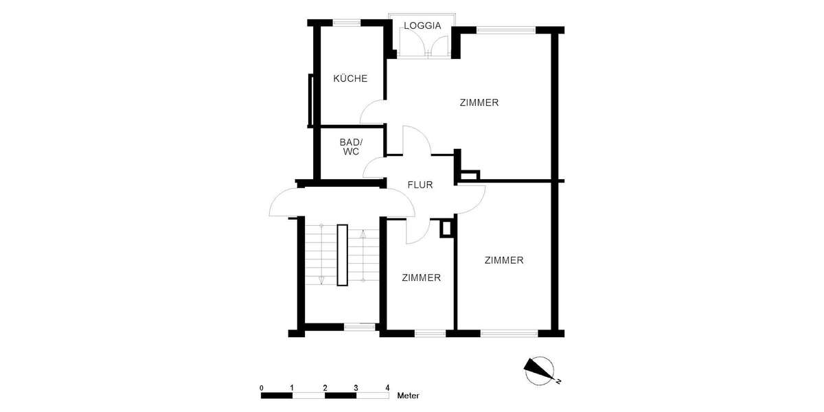 Etagenwohnung Bremerhaven - 3 Zimmer, 56 m&sup2;, 313&euro; | Angebot:26144479