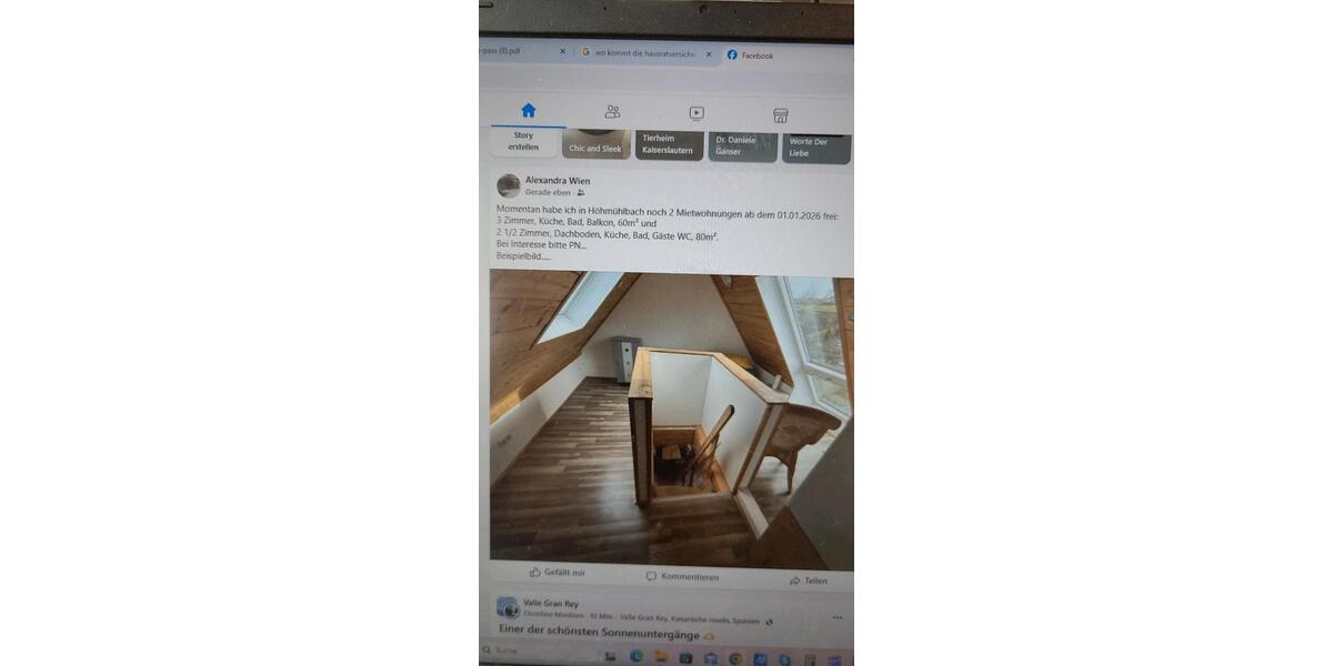 Maisonettenwohnung Rieschweiler-Mühlbach Mühlbach - 3 Zimmer, 100 m&sup2;, 1.180&euro; | Angebot:25305842