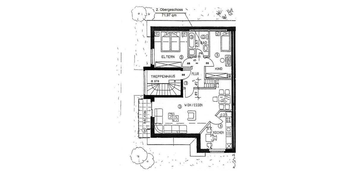 Maisonettenwohnung Osnabrück Gretesch - 4 Zimmer, 90 m&sup2;, 930&euro; | Angebot:26239082