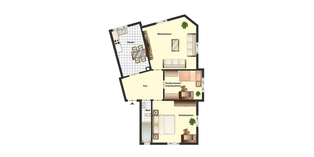 Etagenwohnung Wilsdruff - 3 Zimmer, 80 m&sup2;, 550&euro; | Angebot:26581224