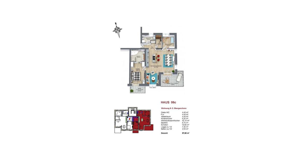 Etagenwohnung Prien am Chiemsee - 3 Zimmer, 98 m&sup2;, 1.500&euro; | Angebot:25868422