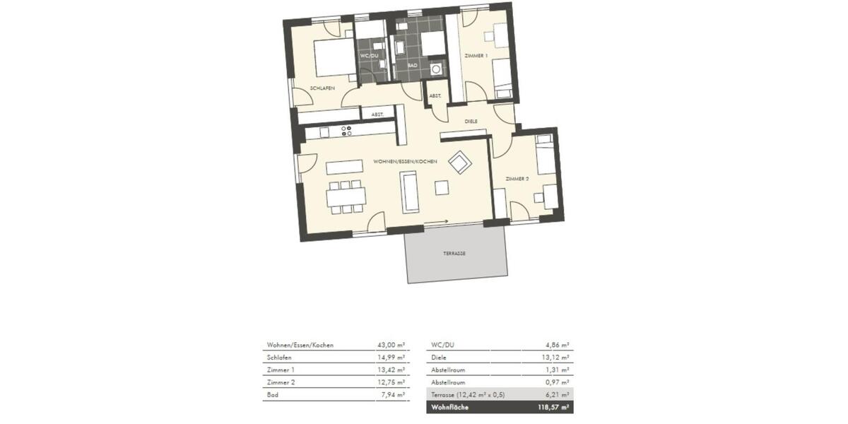 Erstbezug! Exklusive 4-Zimmer-Neubauwohnung, Garten, EBK, TG 4 zimmer