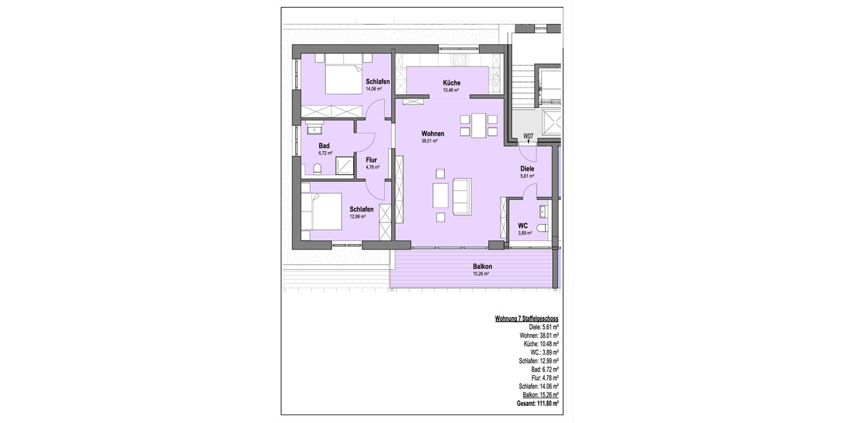 Exklusives Penthouse im Neubau – 3 Zimmer, offene Wohnküche, Balk 3 zimmer