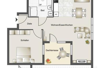 Wohnung Schöntal - 2 Zimmer, 61 m&sup2;, 760&euro; | Angebot:26421384