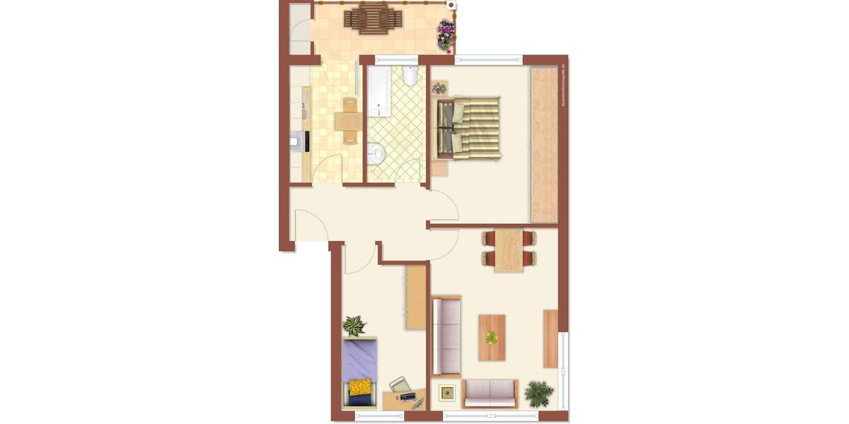 Etagenwohnung Hilden Forstbach - 3 Zimmer, 72 m&sup2;, 820&euro; | Angebot:25109475