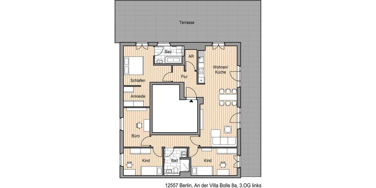 Etagenwohnung Berlin Treptow-Köpenick - 5 Zimmer, 160 m&sup2;, 2.316&euro; | Angebot:25252634