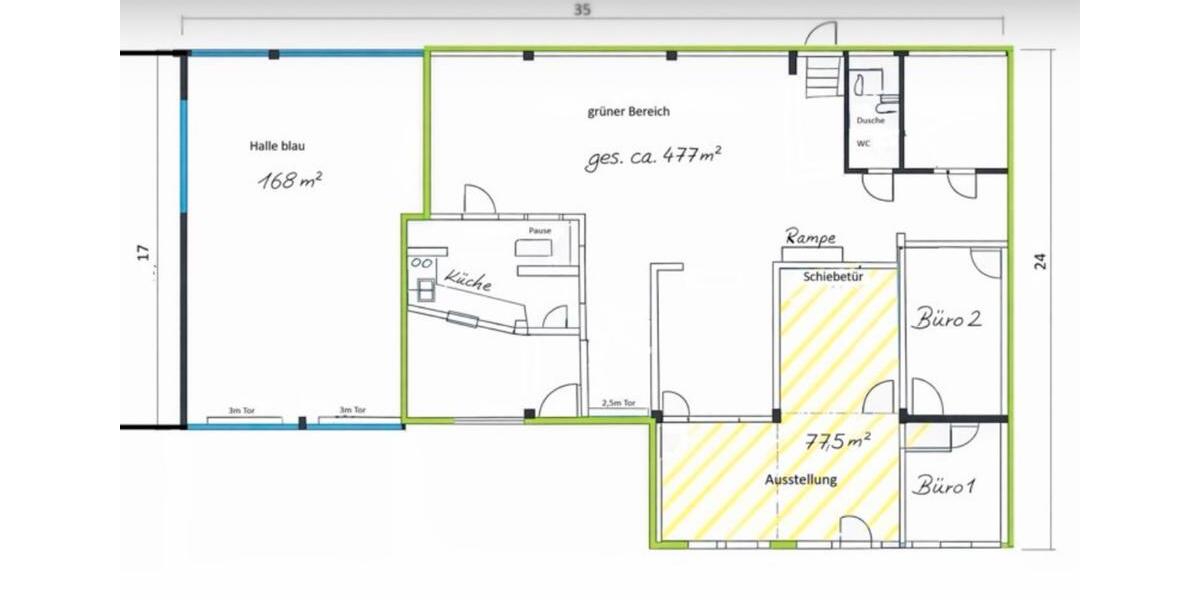 Gewerbeobjekt Wallerfangen - 1.440&euro; | Angebot:26072669