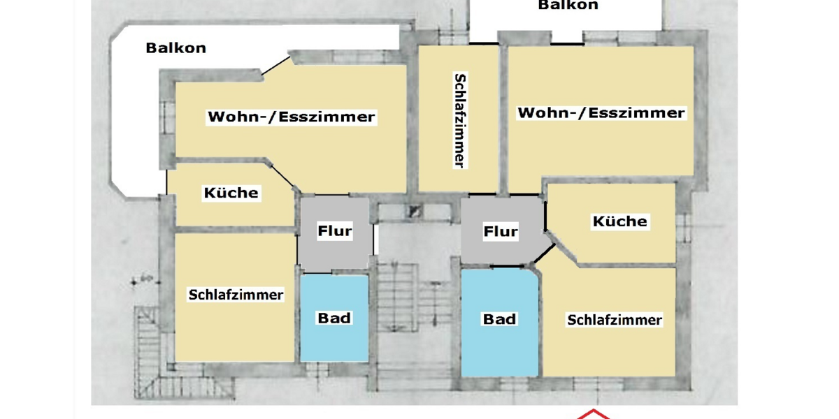 Etagenwohnung Hiddenhausen - 3 Zimmer, 73 m&sup2;, 550&euro; | Angebot:25291400