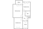 **Was will man mehr? +Balkon +frisch gestrichen +Laminat +modernes Badezimmer** zimmer