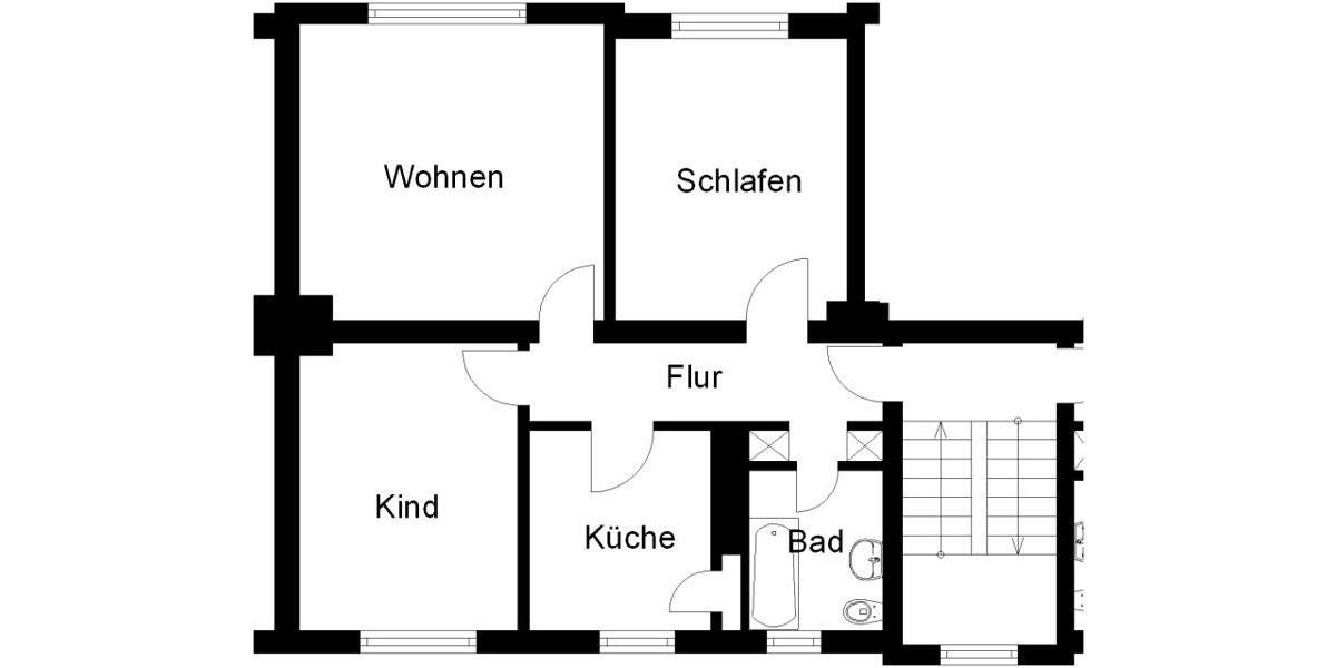 Etagenwohnung Seelze - 3 Zimmer, 70 m&sup2;, 704&euro; | Angebot:26595278