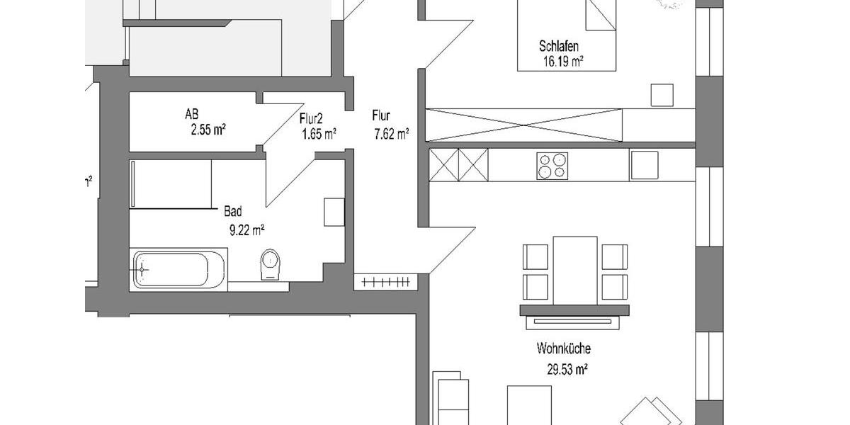 Erdgeschoßwohnung Hamm - 2.5 Zimmer, 68 m&sup2;, 700&euro; | Angebot:24661132