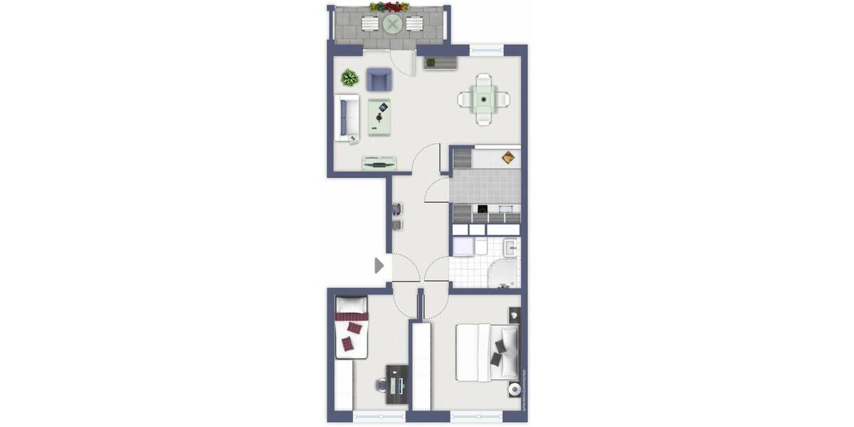 Etagenwohnung Chemnitz Kappel - 3 Zimmer, 57 m&sup2;, 352&euro; | Angebot:26931099