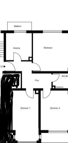 Etagenwohnung Mannheim Almenhof - 3 Zimmer, 80 m&sup2;, 1.390&euro; | Angebot:26127044