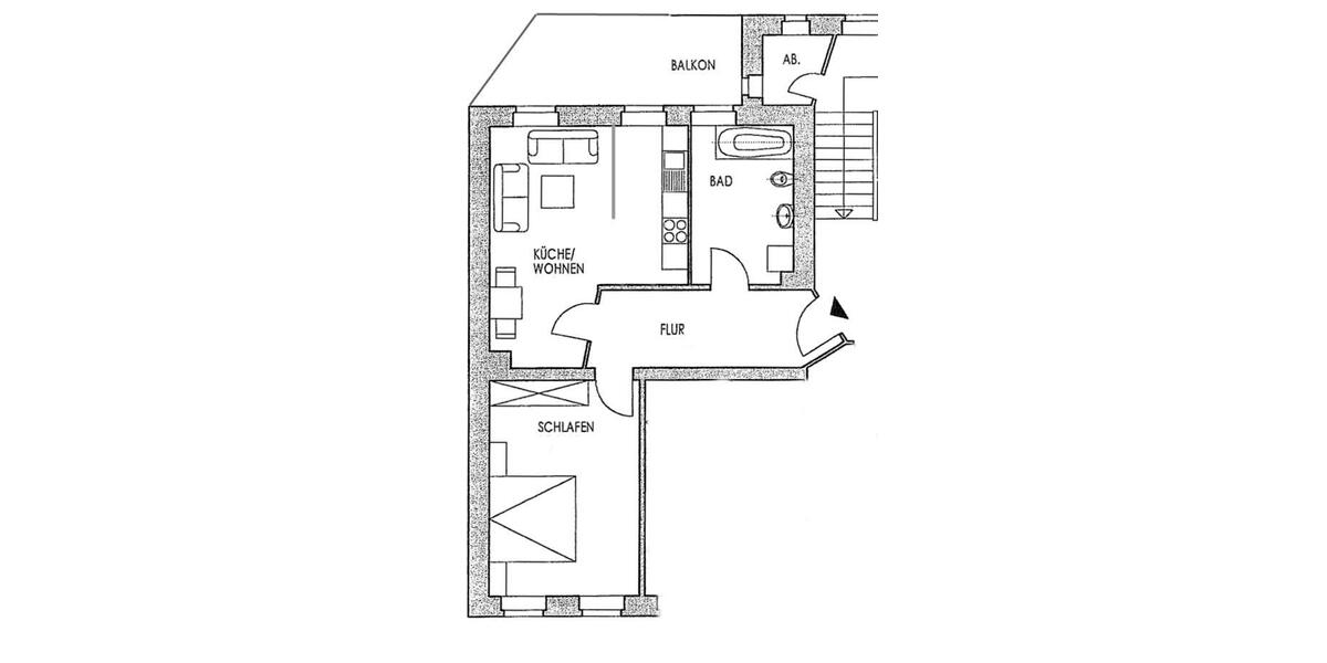 Wohnen auf Zeit Chemnitz Hilbersdorf - 2 Zimmer, 58 m&sup2;, 520&euro; | Angebot:26152049