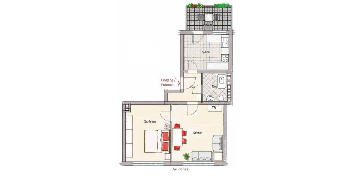 Etagenwohnung Nürnberg Gärten h d Veste - 2 Zimmer, 60 m&sup2;, 1.050&euro; | Angebot:26139323