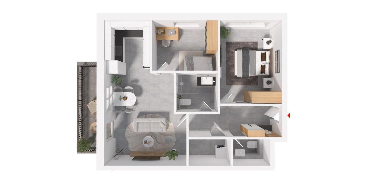 Erdgeschoßwohnung Lotte - 3 Zimmer, 81 m&sup2;, 1.220&euro; | Angebot:24814114