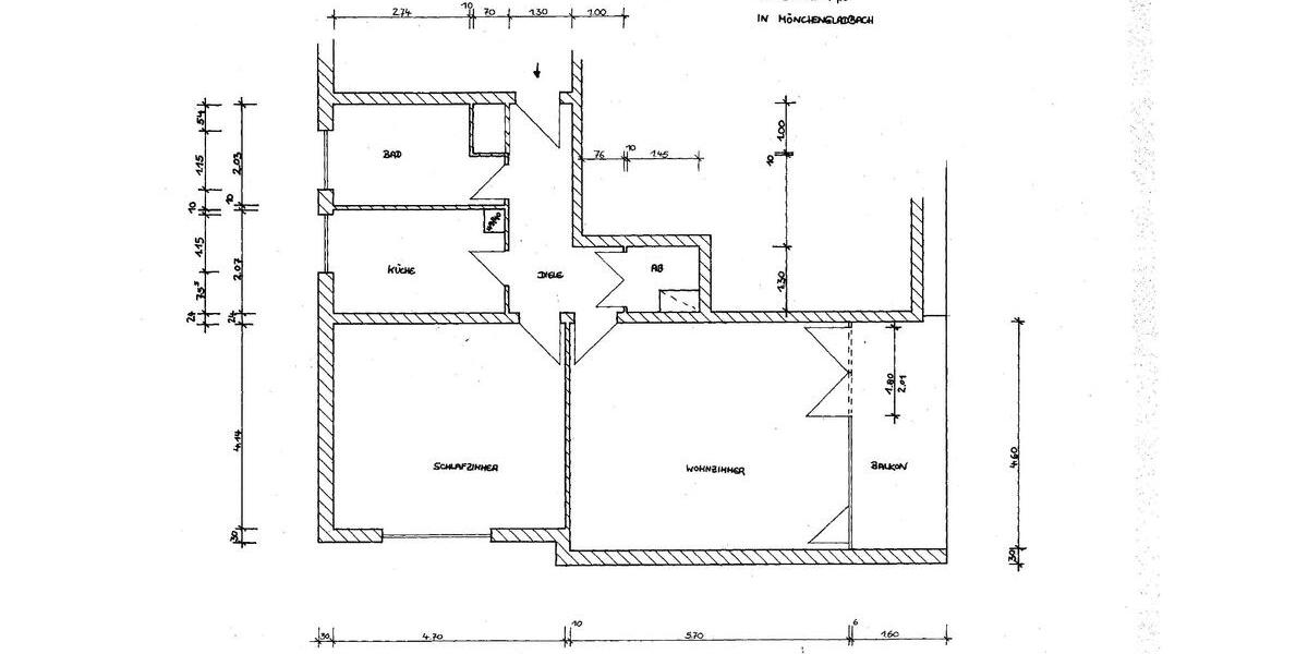 Etagenwohnung Mönchengladbach Nord - 2 Zimmer, 68 m&sup2;, 700&euro; | Angebot:26543519