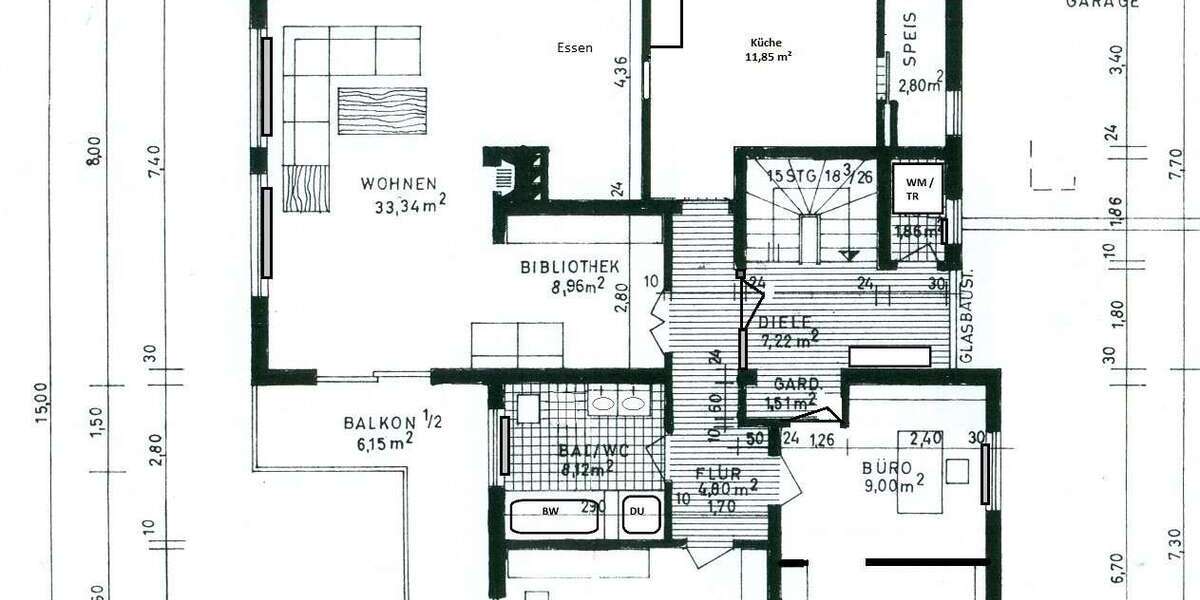 Etagenwohnung Burgheim - 3.5 Zimmer, 110 m&sup2;, 770&euro; | Angebot:27234853