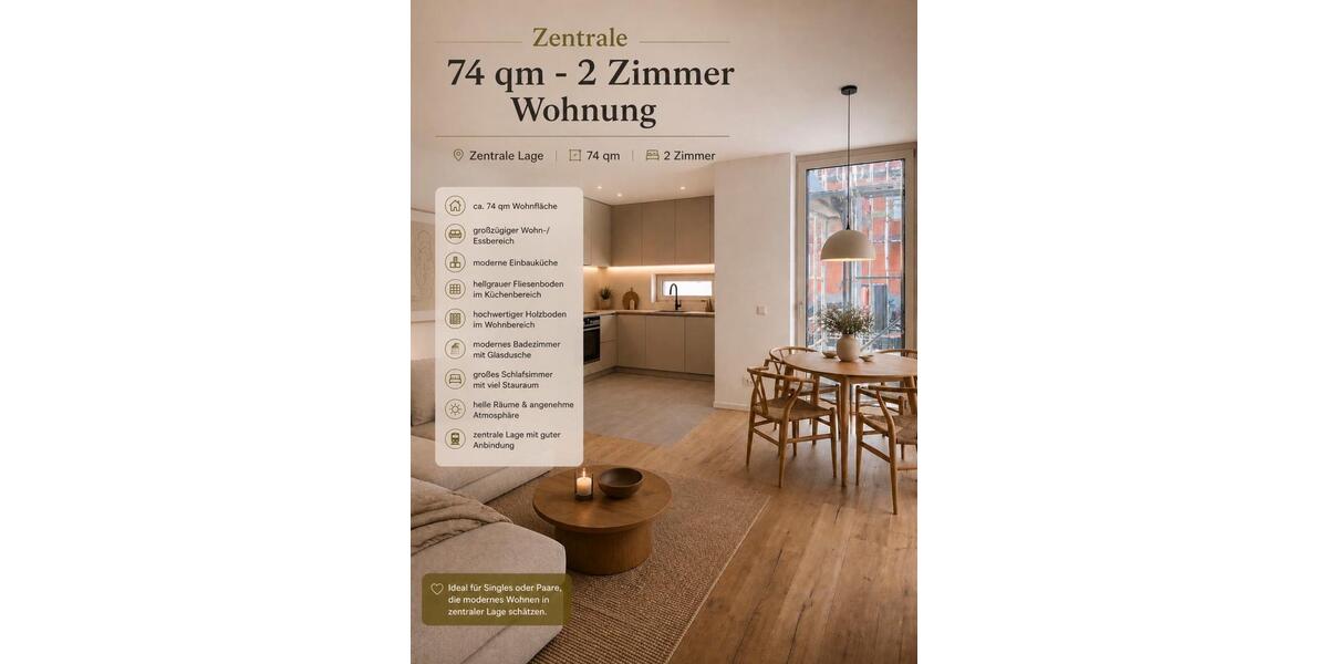 Terrassenwohnung Eggenfelden - 2 Zimmer, 74 m&sup2;, 955&euro; | Angebot:26587905