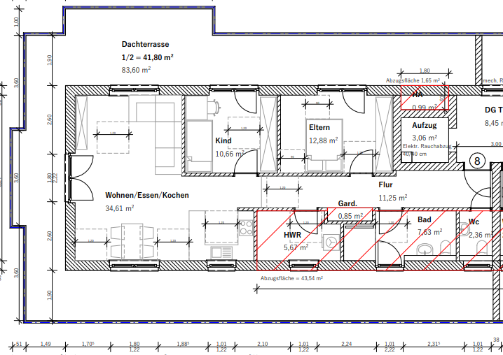 Dachgeschoßwohnung Oldenburg Drielaker-Moor - 3 Zimmer, 128 m&sup2;, 1.270&euro; | Angebot:26006646