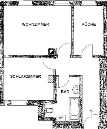 Etagenwohnung Burgstädt - 2 Zimmer, 50 m&sup2;, 290&euro; | Angebot:25976341