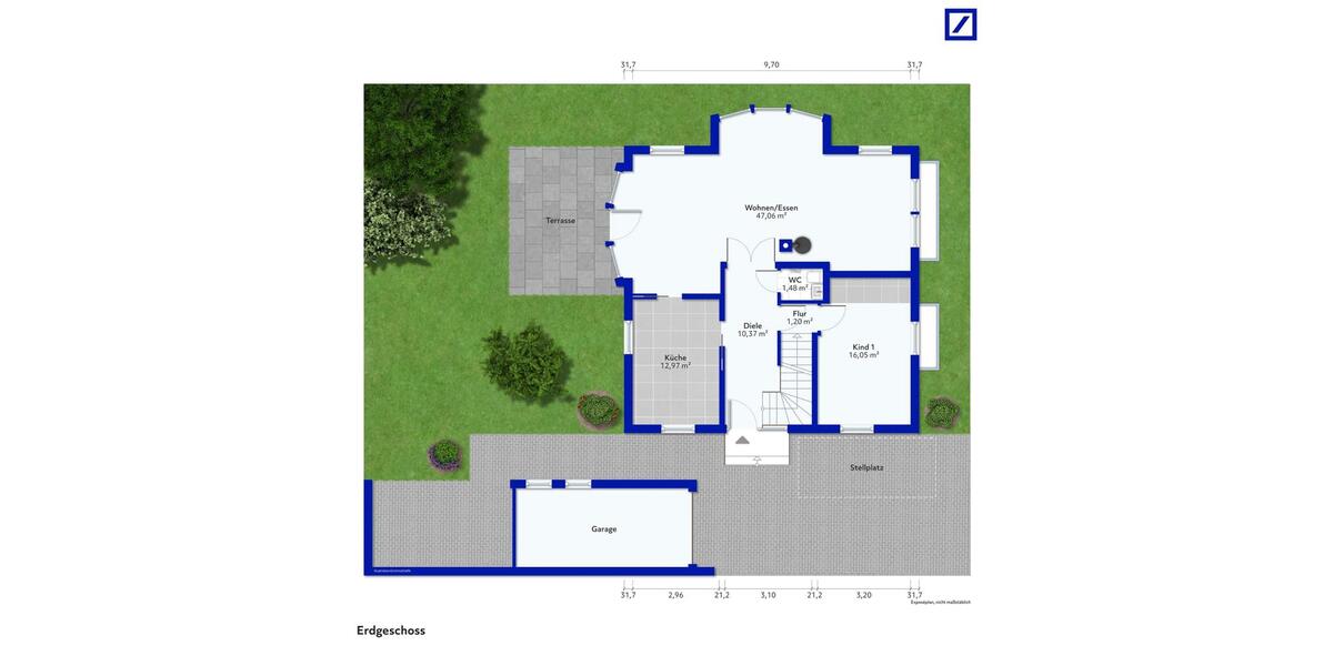 Einfamilienhaus Grünwald - 5 Zimmer, 160 m&sup2;, 4.700&euro; | Angebot:25987282
