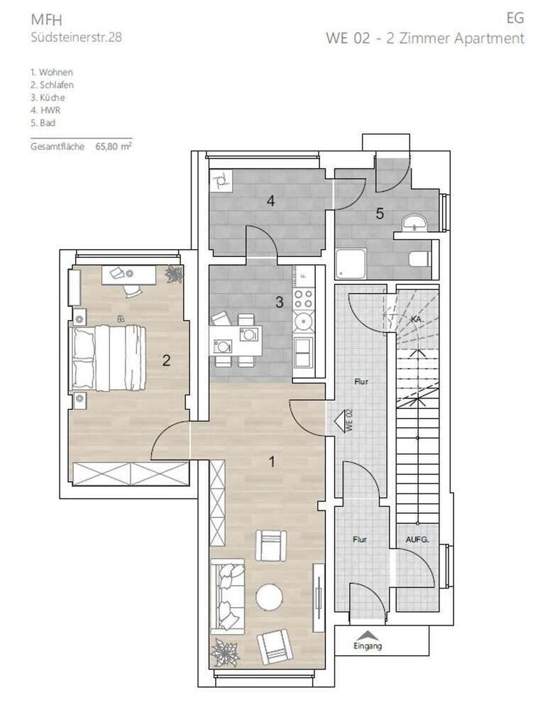 Wohnung zum Mieten in Cuxhaven 658 € 65.8 m²
