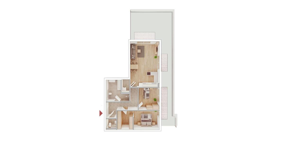 Dachgeschoßwohnung Deggendorf - 3 Zimmer, 116 m&sup2;, 1.735&euro; | Angebot:25540015