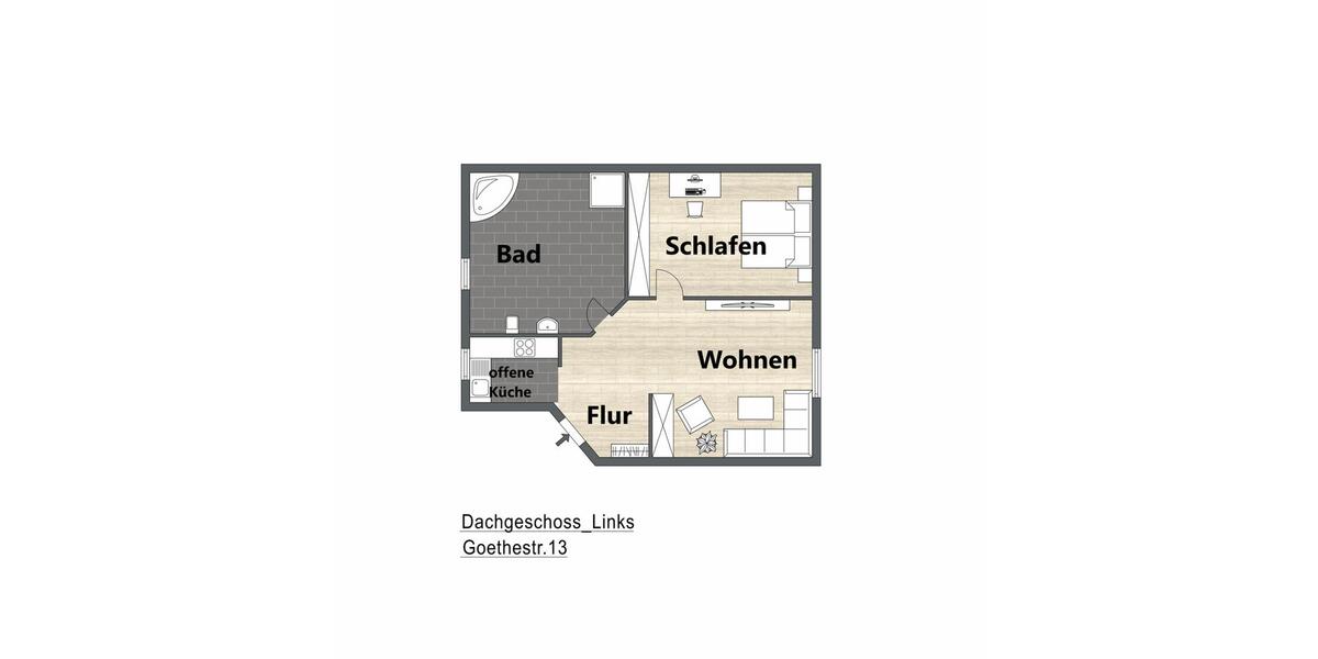 Dachgeschoßwohnung Riesa - 2 Zimmer, 59 m&sup2;, 360&euro; | Angebot:26167143