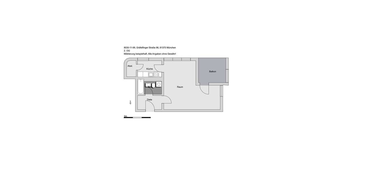 Etagenwohnung München Hadern - 1 Zimmer, 47 m&sup2;, 840&euro; | Angebot:27072929