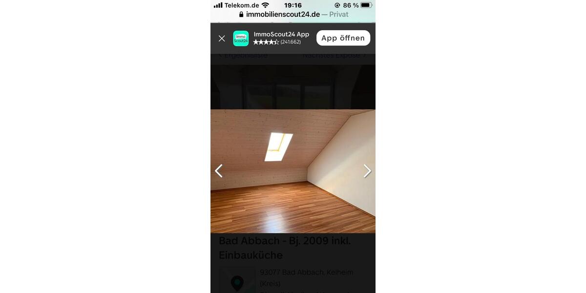 Dachgeschoßwohnung Bad Abbach - 3 Zimmer, 89 m&sup2;, 1.200&euro; | Angebot:25981940