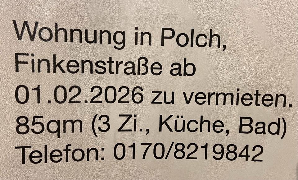 Wohnung in Polch zu vermieten 3 zimmer