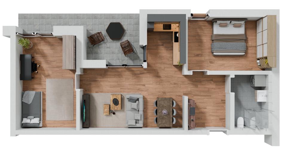 Erdgeschoßwohnung Straubing - 3 Zimmer, 69 m&sup2;, 765&euro; | Angebot:25979884