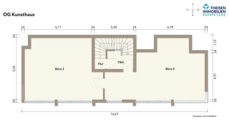 Repräsentative Galerie -oder Bürofläche mit ca. 80m², im historischen Stadtkern von Andernach zimmer