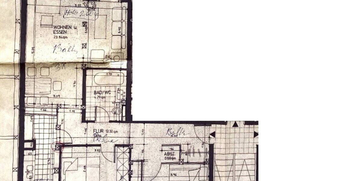 Etagenwohnung Northeim - 3 Zimmer, 82 m&sup2;, 680&euro; | Angebot:26015814