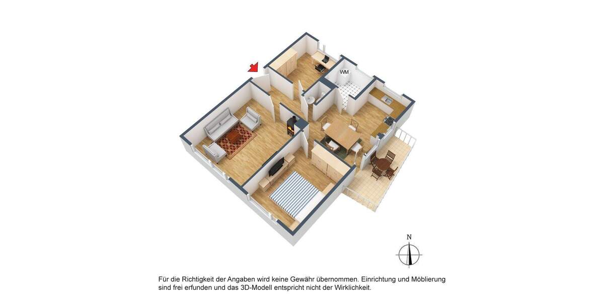 Etagenwohnung Stuttgart Fasanenhof - 3 Zimmer, 75 m&sup2;, 900&euro; | Angebot:25165935